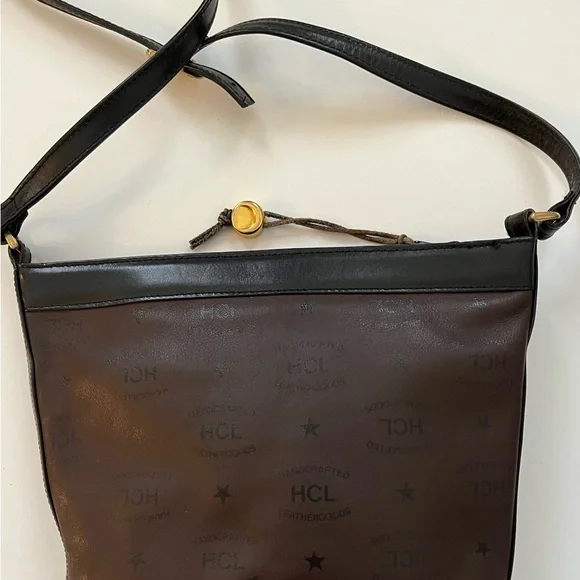 HCL Handcrafted Leathergoods Dark Brown Leather, Zip Closure, Shoulder Bag. - Picture 11 of 12